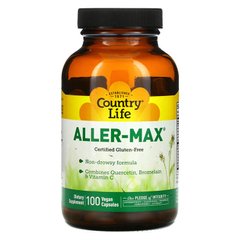 Country Life, Aller-Max, з кверцетином, бромелаїн і вітаміном С, 100 вегетаріанських капсул (CLF-01610), фото